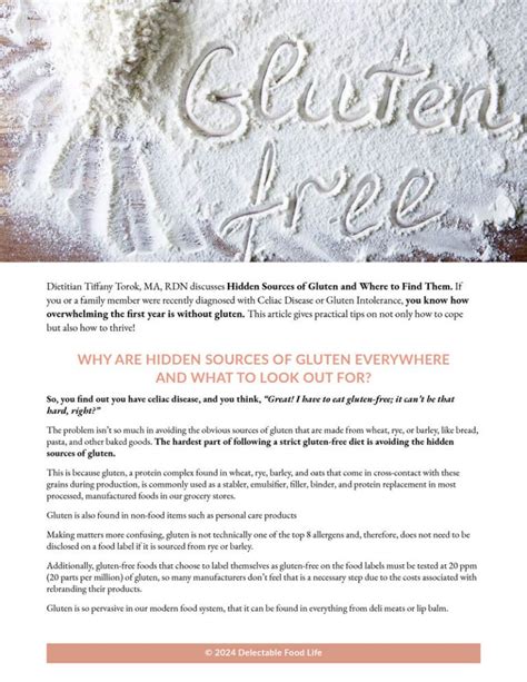 Hidden Sources Of Gluten Delectable Food Life