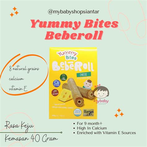 Jual YUMMY BITES BEBEROLL 40gr Snack Bayi Bebe Roll Mulai Dari 9Bulan