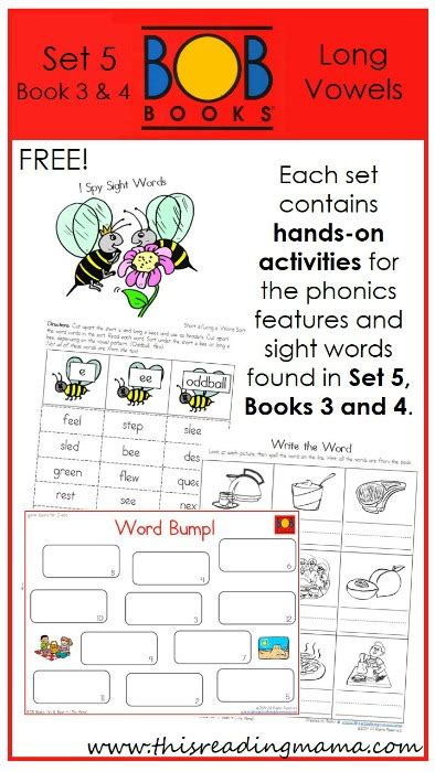 Free Bob Book Printables For Set Books And