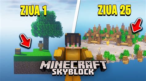 Am Supravietuit De Zile Pe Minecraft Skyblock Youtube