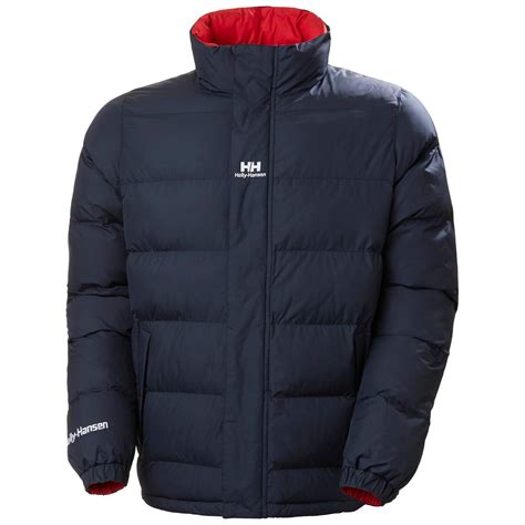 Helly Hansen Synthetic Yu Reversible Puffer Jacket In Navy Blue Blue