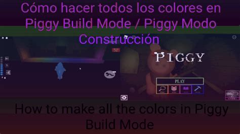 C Mo Hacer Luces De Colores En Piggy Modo Construir How To Make Color