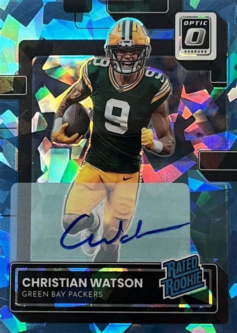 Christian Watson Optic Rated Rookie Autographs Ice