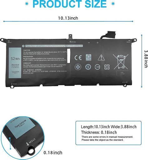 DXGH8 Battery For Dell Inspiron 13 7000 7390 7391 2 In 1 5390 5391 14