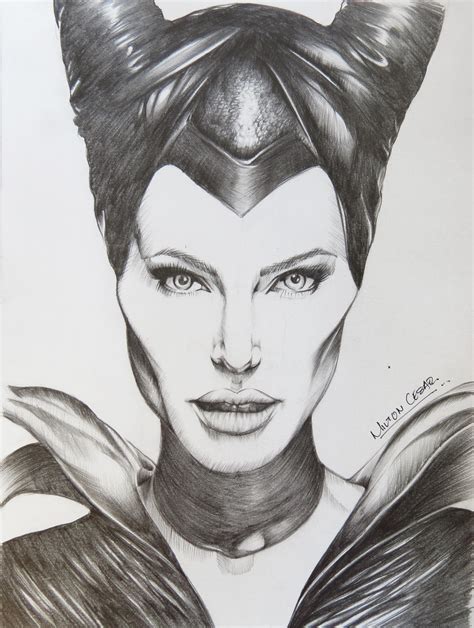 Drawing-Maleficent-Angelina-Jolie-3 by MiltonCesar on DeviantArt