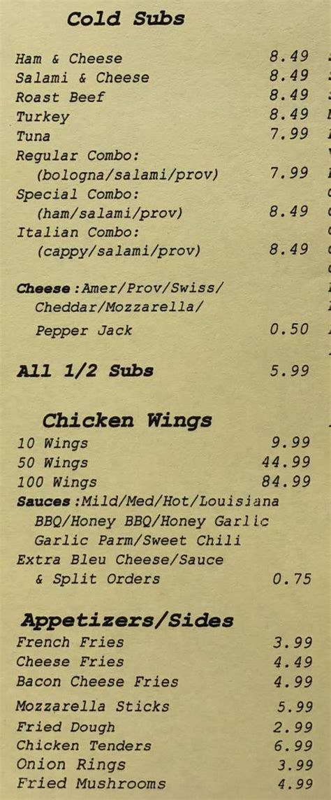 Mr. Pizza Menu, in Auburn, NY