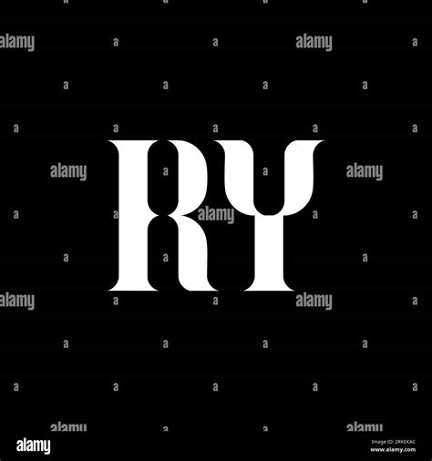 RY R Y Letter Logo Design Initial Letter RY Uppercase Monogram Logo