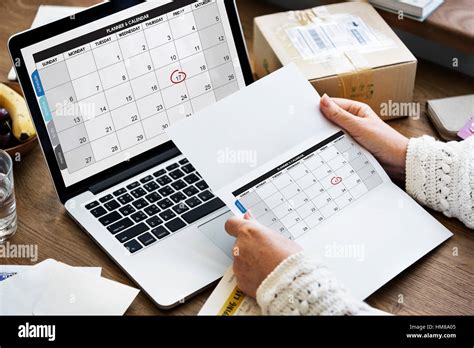 Planner Calendar Schedule Date Concept Stock Photo Alamy