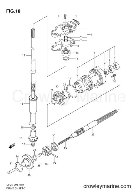 Drive Shaft Four Stroke Outboard Df Crowley Marine