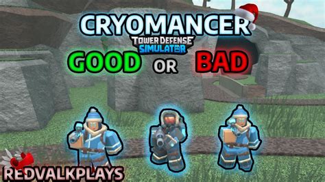 New Op Cryomancer Tower Roblox Tds Redvalkplays Youtube