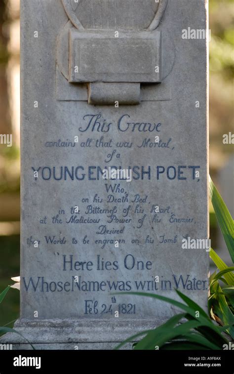 Roma Italia la tumba del poeta inglés John Keats cementerio