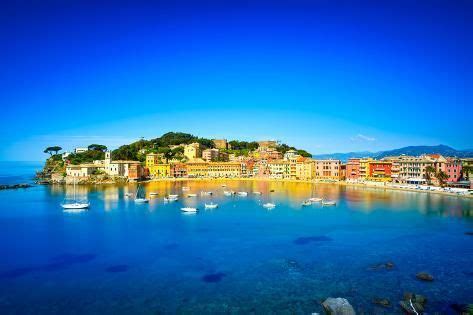 Sestri Levante Silence Bay Sea Harbor And Beach View Liguria Italy