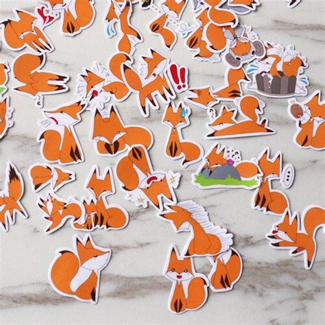 Fox Stickers /cute Animals Planner Stickers/ Filofax - Etsy