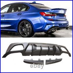 For 2019 2020 2021 BMW 3 Series G20 M Sport Rear Diffuser Bumper Lip