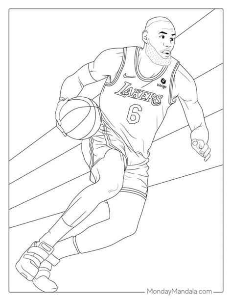 Lakers Basketball Coloring Pages