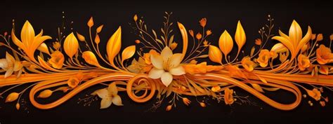 Premium AI Image | Saffron diwali border frame