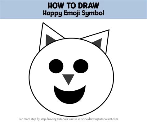 How To Draw Happy Emoji Symbol Emoticons Step By Step