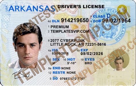 Arkansas Ar Drivers License Psd Template Download 2022 Templates