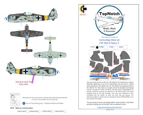 Focke Wulf Fw A Series Camouflage Pattern Paint Masks Pattern