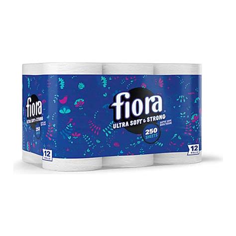 Fiora Bath Tissue Ultra Soft Unscented Double Rolls 2 Ply 12 Ea