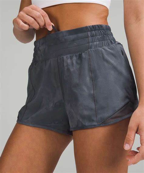 Lululemon Hotty Hot High Rise Lined Short Diamond Dye Pitch Grey Graphite Grey Graphite