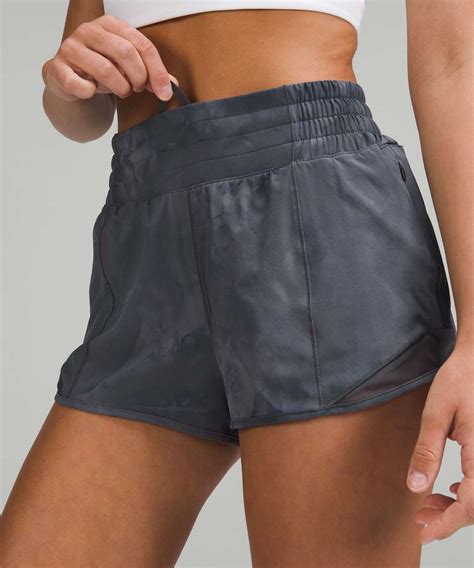 Lululemon Hotty Hot High Rise Lined Short Diamond Dye Pitch Grey