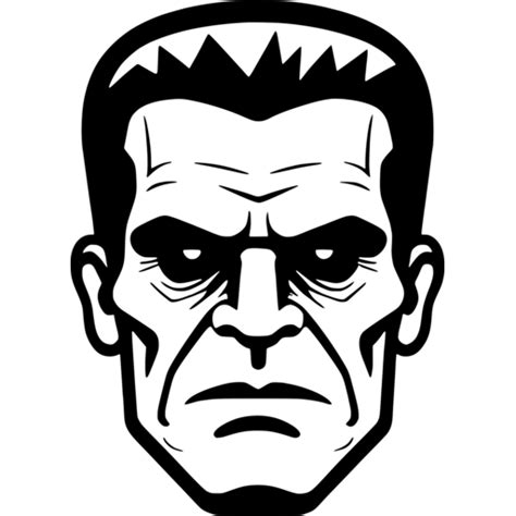 Vintage Frankenstein Face Svg Svgcollections