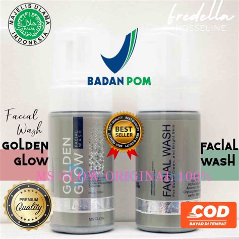 Jual Sabun Pembersih Wajah Ms Glow Facial Wash Golden Glow Bpom