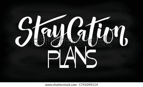 Staycation Plans Vector Illustration Card Logo Stock Vector Royalty