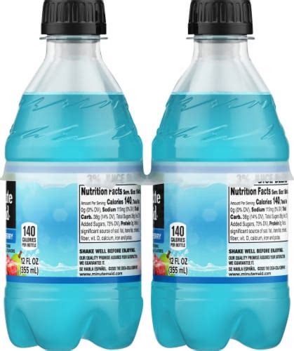 Minute Maid® Blue Raspberry Flavored Fruit Drink Bottles 6 Bottles