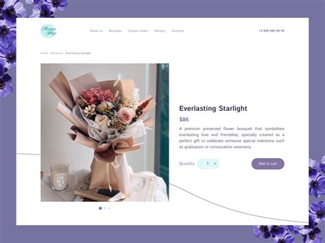 Flower Shop Product Page By Ara Mur On Dribbble