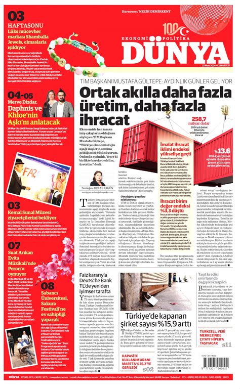 Dünya Gazetesi Dünya Manşet Oku Haberler 23 Mart 2024