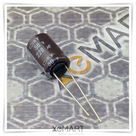 Jual Kapasitor Elko 220uf 25v Polar Capacitor Radial Elco Through Hole Brown 10x16mm Chemicon Di