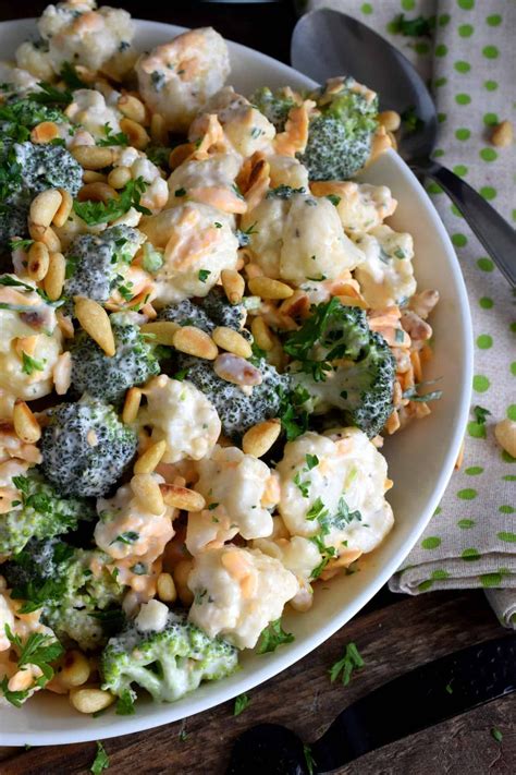 Chopped Broccoli And Cauliflower Salad Lord Byrons Kitchen Cauliflower Salad Broccoli