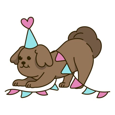 Design Png E Svg De Filhote De Cachorro Kawaii Aniversário Para Camisetas