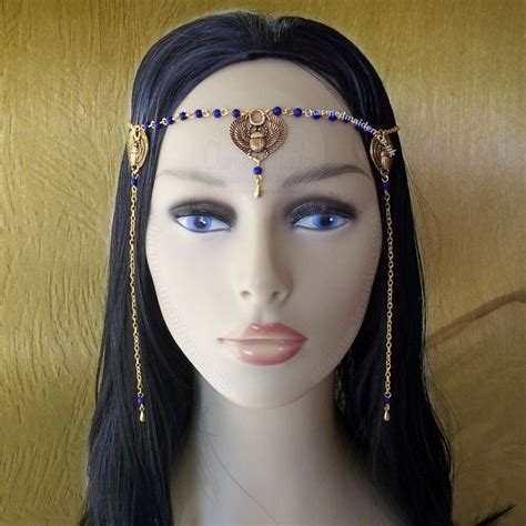 Gold Egyptian Ankh Snake Sun Goddess Headpiece