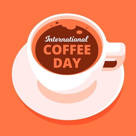 Plano Dia Internacional Del Cafe Vector Gratis