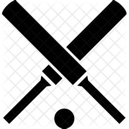 Cricket bat Icon - Download in Glyph Style