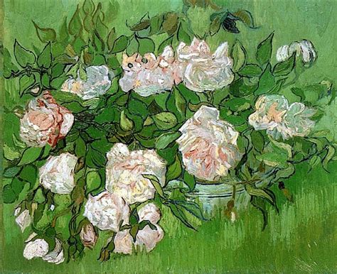 Still Life Pink Roses 1890 Vincent Van Gogh WikiArt Org