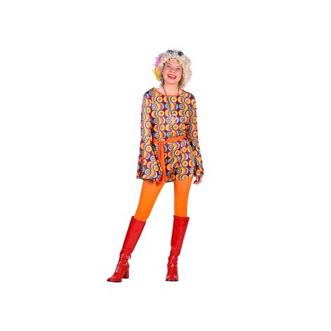 Hippie Jurkje Circles Dames Jokershop Be Flower Power Kleding