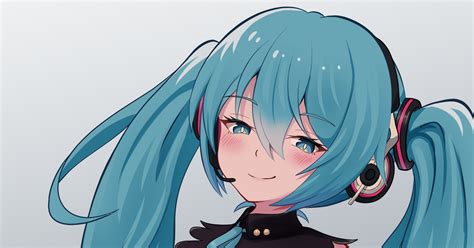 初音ミク 黒ntミクさん 熊田ガオンのイラスト Pixiv