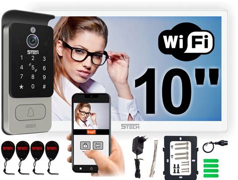 Cyfrowy 2 żyłowy Wideodomofon PREMIUM WiFi 5TECH TWIN 10 FullHD