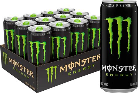 Monster Energy Drink, Green Original, 10.5 Ounce (Pack of 12) - Walmart ...