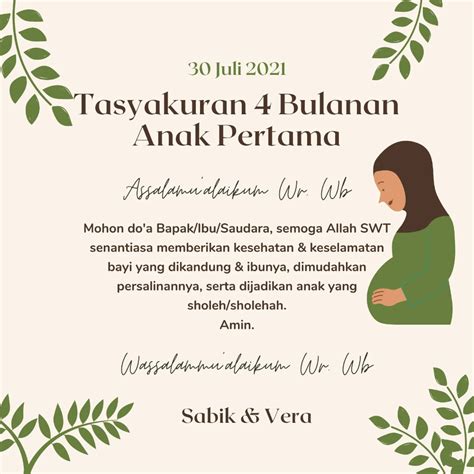 Tasyakuran Bulanan Kehamilan Instagram Post Templates By Canva