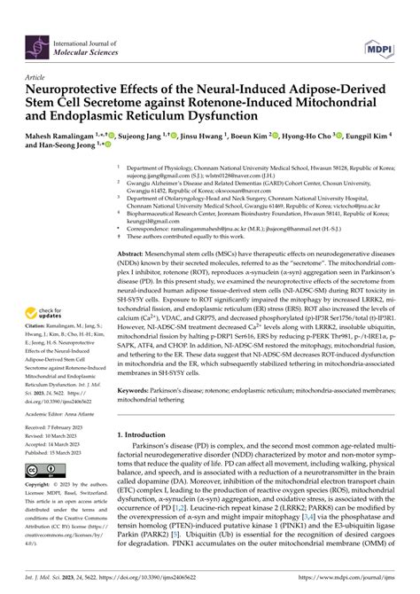 PDF Neuroprotective Effects Of The Neural Induced Adipose Derived