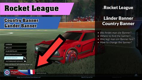 Rocket League Country Banner Länder Banner Installation Auswahl