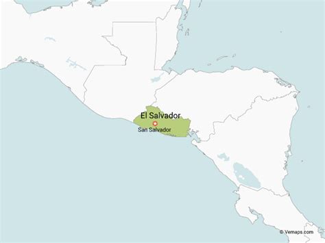 El Salvador Map Outline