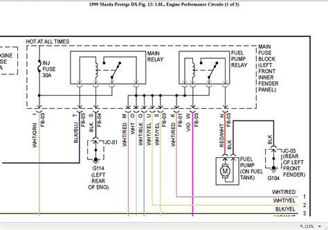 1999 Mazda Protege Wiring Diagram Original