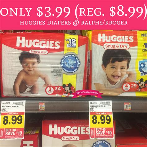 Only Regular Huggies Diapers Ralphs Kroger Deal Hunting Babe