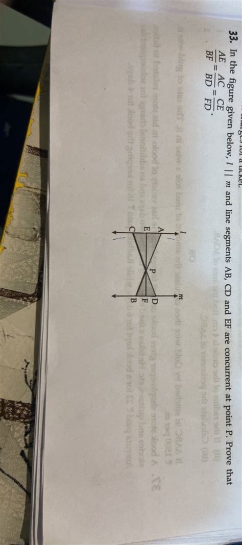 33 In The Figure Given Below Lm And Line Segments AB CD And EF Are Con